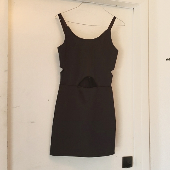 Poof Couture Short Black Dress w/Cutouts in front and sides - Small - Picture 1 of 7